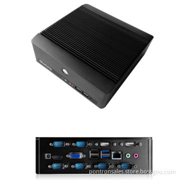 Industrial Box PC with CPU Intel 1037u with 8*RS232, 1*LAN, WiFi